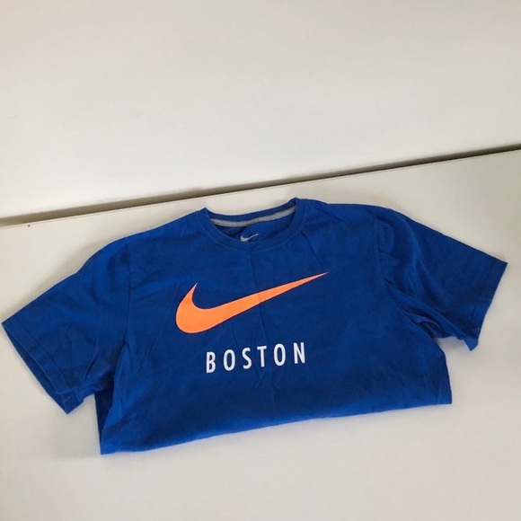 Nike “Boston” Blue Cotton Short Sleeve T-Shirt - Picture 6 of 8